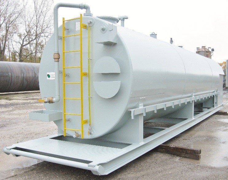 12,000 Gallon Double wall tank with lockable Pump House with built in containment.